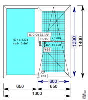 Стандартное окна KBE Etalon 1300\1400